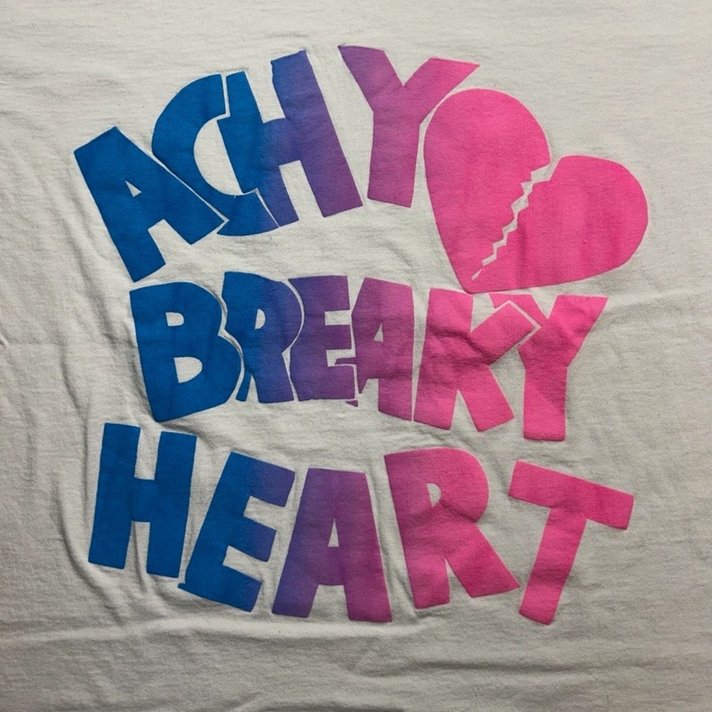 Vintage Billy Ray Cyrus Achy Breaky Heart Medium T-Shirt White Mens 90s USA - Picture 2 of 8